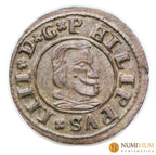 Felipe IV (1621-1665). 16 maravedís. 1664. Segovia. Sin Circular