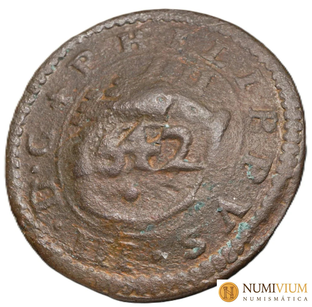 Felipe IV. Resello de Burgos de 6 Maravedís.1642