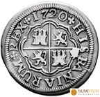 Felipe V (1700-1746). 1 real. 1720. Sevilla. J. Fecha Rarísima. MBC+/MBC 1 Real