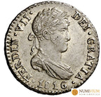 FERNANDO VII. 1/2 real. 1816. Madrid. Muy bella. Rara en este estado. EBC+