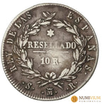 FERNANDO VII. 10 Reales. 1821. MADRID. S.R. MBC. Pátina.