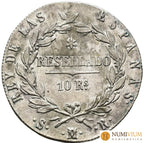 FERNANDO VII. 10 reales. Madrid. 1821. SR. Restos de brillo original. EBC-/MBC+ 10 reales