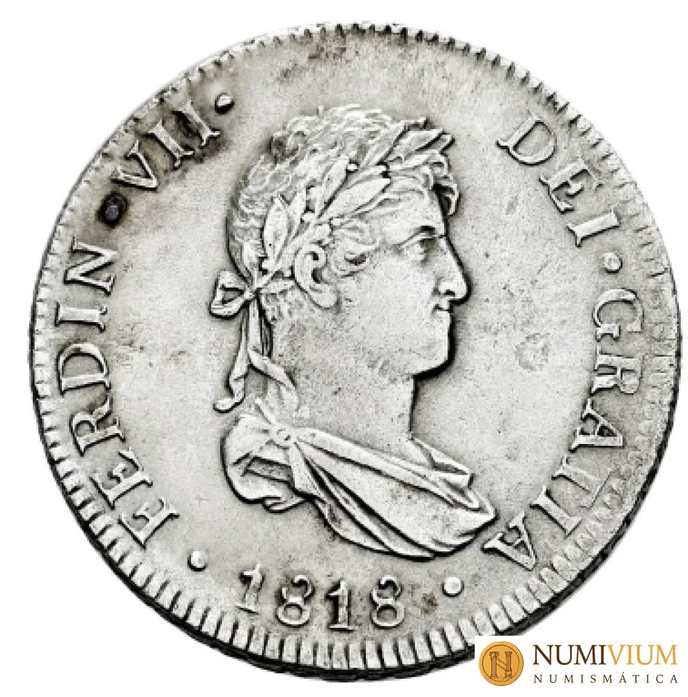 FERNANDO VII (1808-1833). 2 reales. 1818. Lima JP. MBC+