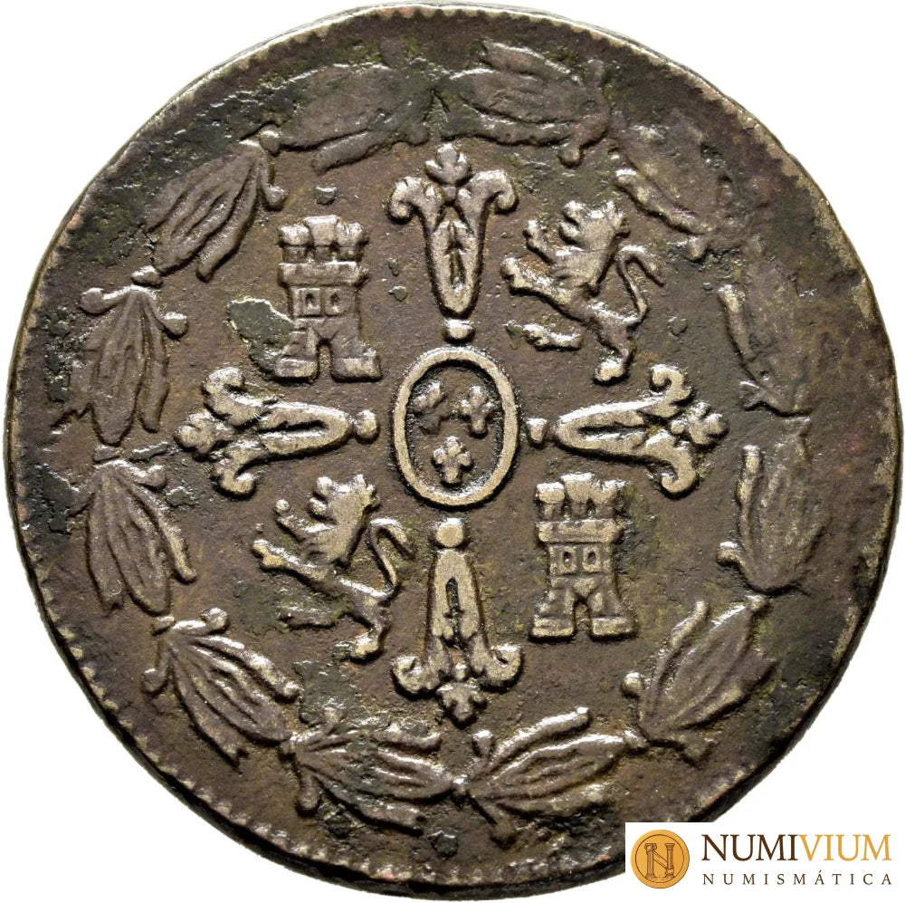Fernando VII. 2/4 de Tlaco. Mexico 1821.