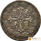 Fernando VII. 2/4 de Tlaco. Mexico 1821.