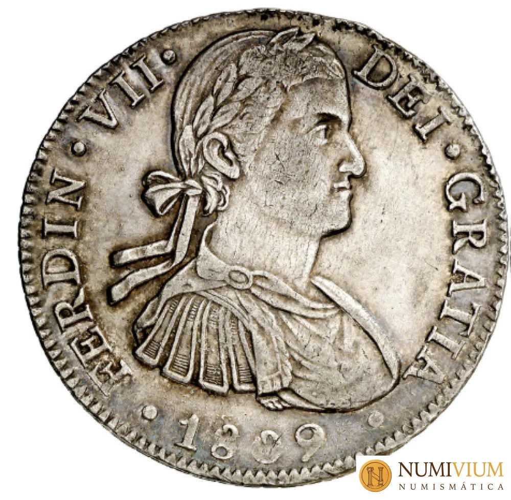 FERNANDO VII. 8 reales. 1809. México TH. Busto imaginario. MBC+