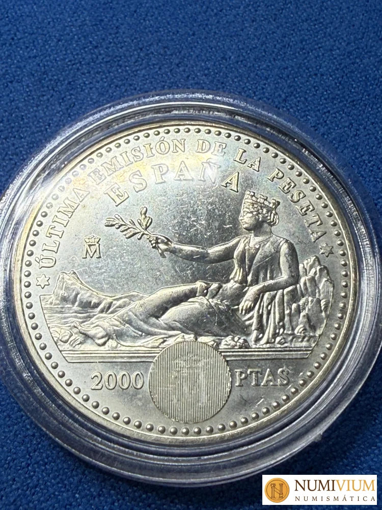 FNMT 2001. Última emisión de la peseta. Moneda 2.000 pesetas plata proof