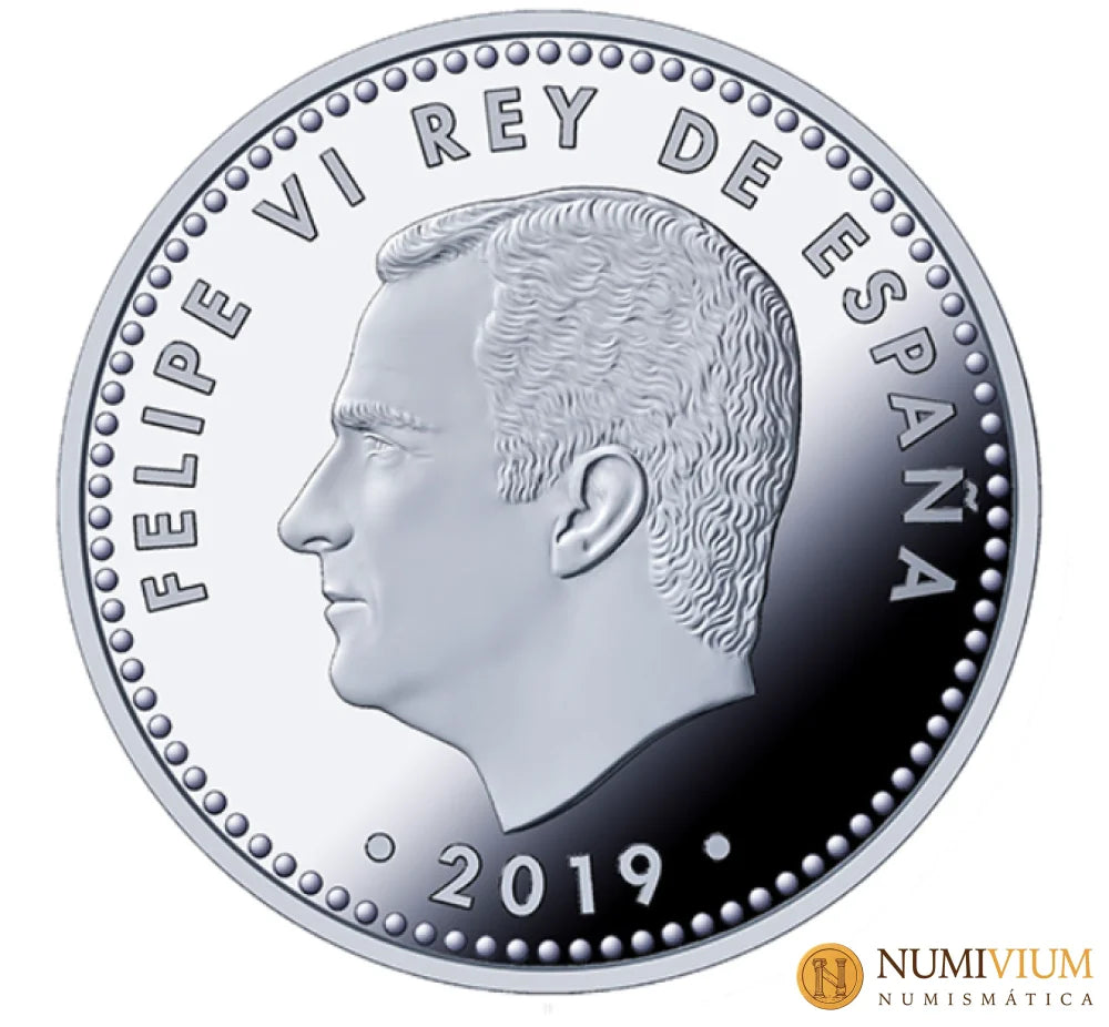 FNMT 2019. 50 ANIVERSARIO LLEGADA A LA LUNA (2019) 8 REALES. 10€ Plata proof