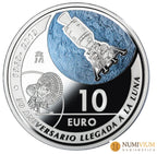 FNMT 2019. 50 ANIVERSARIO LLEGADA A LA LUNA (2019) 8 REALES. 10€ Plata proof
