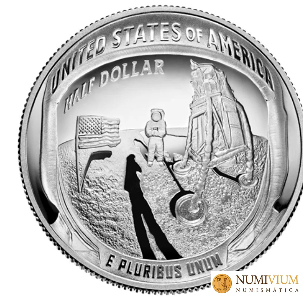 FNMT 2019. COLECCIÓN EEUU-ESPAÑA 50 ANIVERSARIO LLEGADA A LA LUNA. Plata