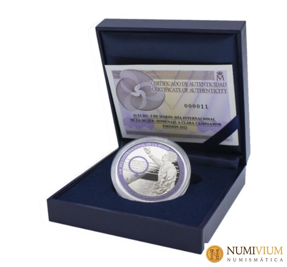 FNMT 2022. CLARA CAMPOAMOR. 8 REALES. Plata proof