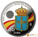 FNMT. 30 €. 2018. 1.300 aniversario de la creación del Reino de Asturias FNMT