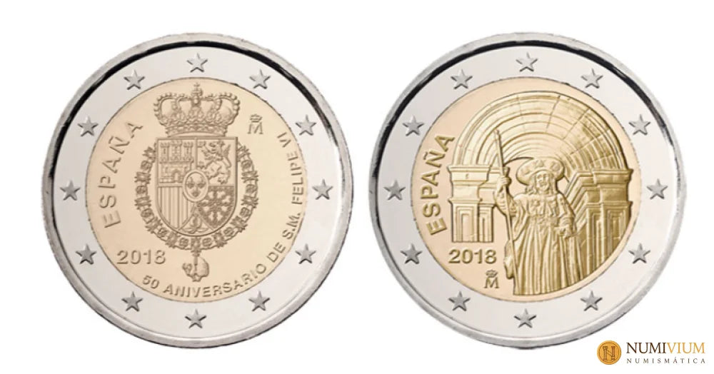 FNMT: Emisión Nacional del Euro 2018. 50 Aniversario S.M. Felipe VI