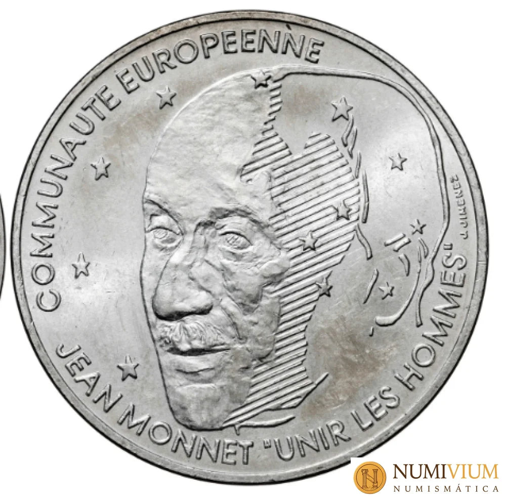 FRANCIA 100 Francos de 1992. Conmemora a Jean Monnet. Plata. SC