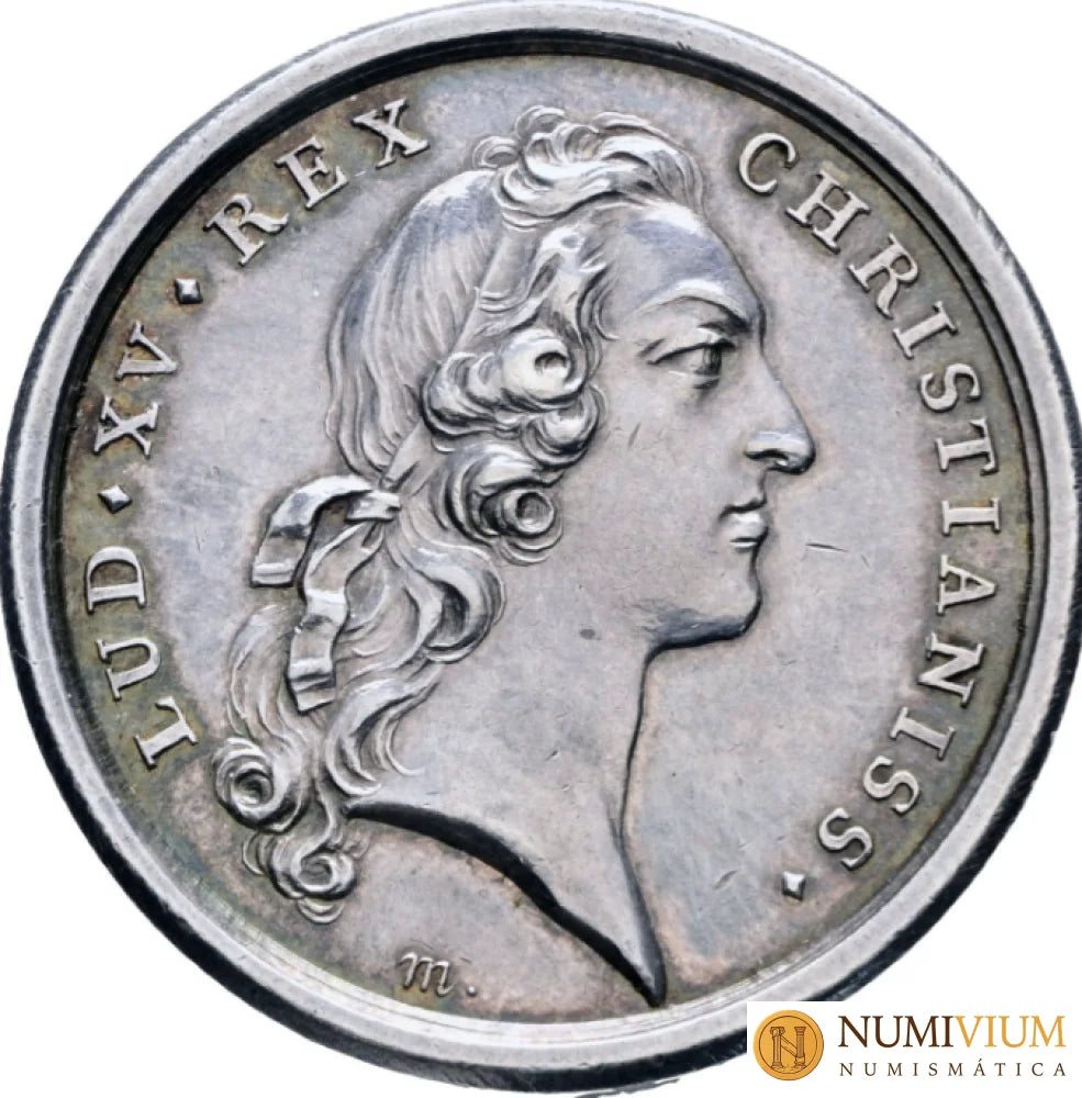 Francia. Luis XV. 1715–1774. Medalla de 1745. Matrimonio con María Teresa de España