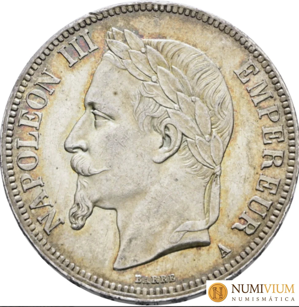 Francia. Napoleón III. 1852-1870. 5 francos 1867 A. Excelente estado
