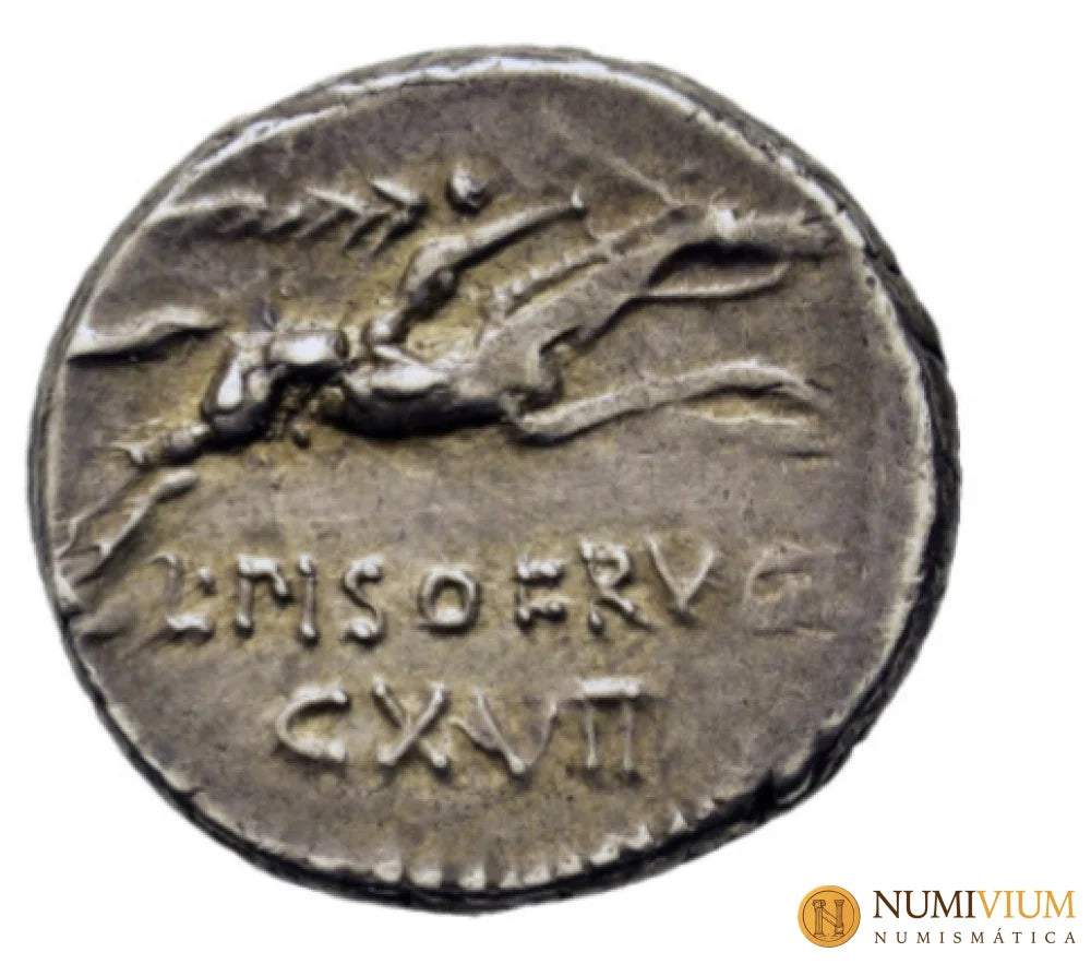 GENS CALPURNIA. L. Calpurnio Pisón Frugi Roma 90 a. C. Denario de plata