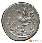 GENS FONTEIA P. Fonteius P. f. Capito. (55 aC) Denario. EBC/EBC+ dracma