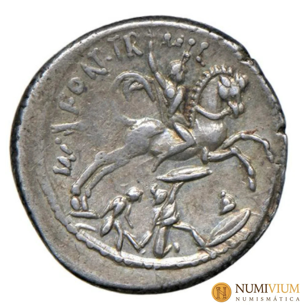 GENS FONTEIA P. Fonteius P. f. Capito. (55 aC) Denario. EBC/EBC+ dracma