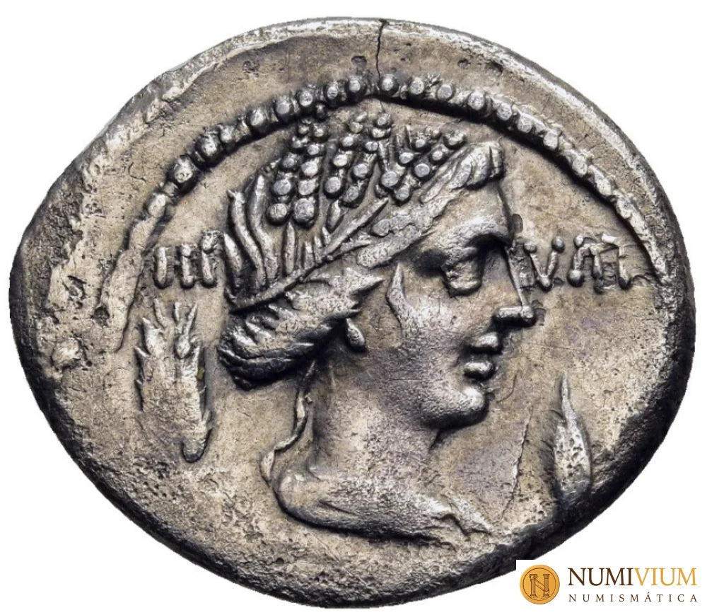 GENS FURIA: L. FURIUS CN.F. BROCCHUS. Denario (63 a.C.). Roma. Denario república