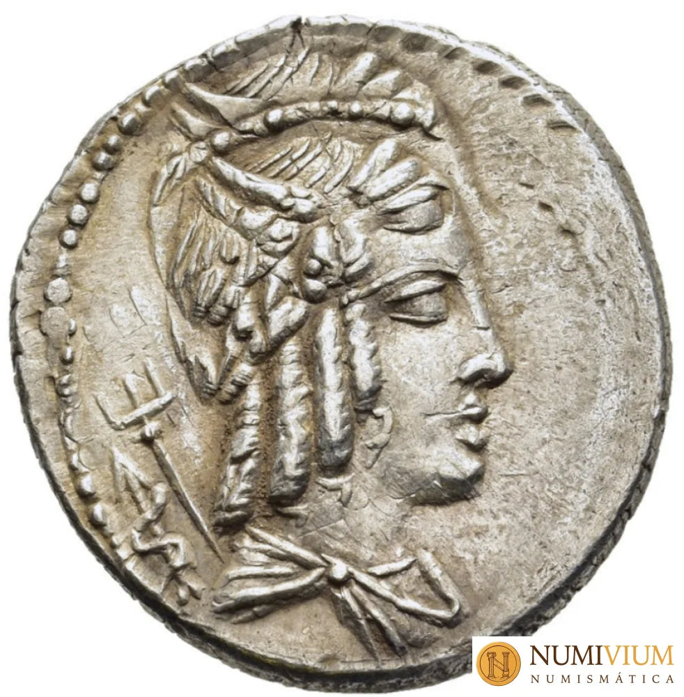 GENS JULIA: L. JULIUS BURSIO. Denario (85 a.C.). Roma Denario república