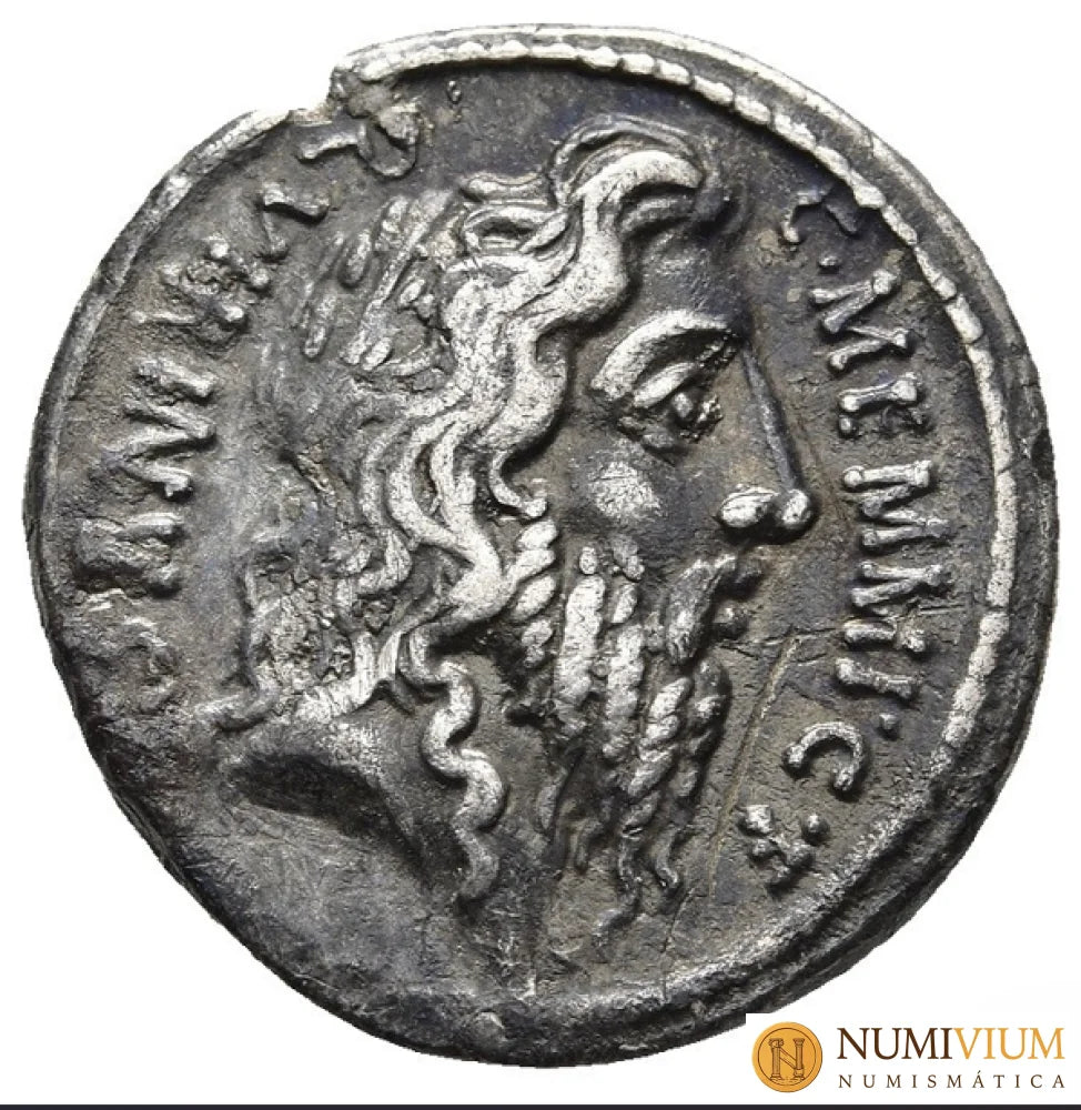 GENS MEMMIA. C. MEMMIUS C.F. Denario (56 a.C.). Roma.