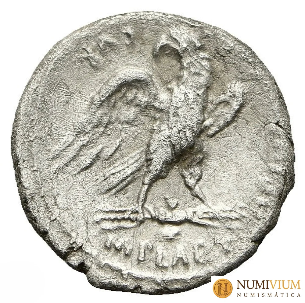 GENS PLAETORIA. M. Plaetorio Cestiano · Denario · 57 a.C.