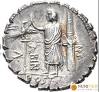 GENS POSTUMIA. A. Postumius Albinus. Denario serrato. Roma (81 a.C.). MBC+