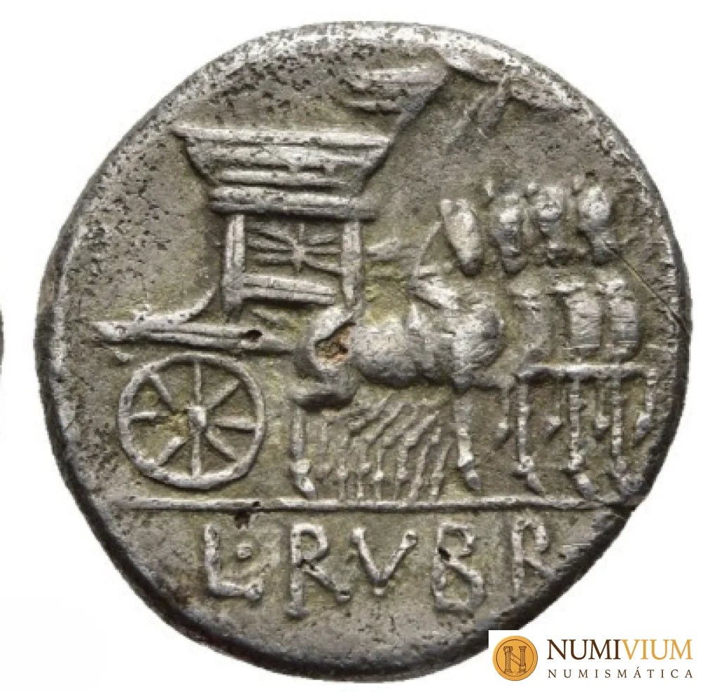 GENS RUBRIA. L. Rubrius Dossenus · Denario · 87 a.C.