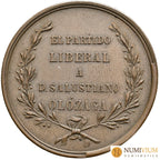 GOBIERNO PROVISIONAL. Medalla. 1868. El partido liberal a D. Salustiano Olózaga. EBC