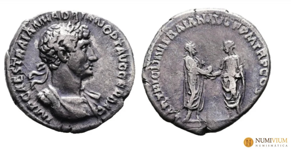 Imperio Romano · Adriano · Denario · 117 d.C. RIC 22a. Con Trajano - Denario