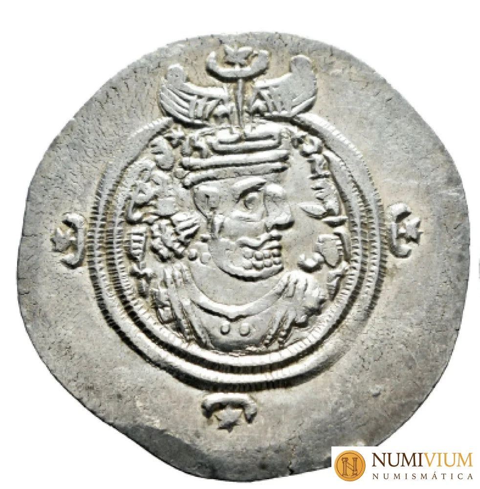 Imperio Sasánida. COSROES II. Dracma. RY 30 = 620 d.C. Dracma