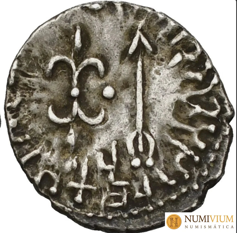 Indo-partos reino Sátrapa Nahapana dracma (ca. 105-125 d.C.).