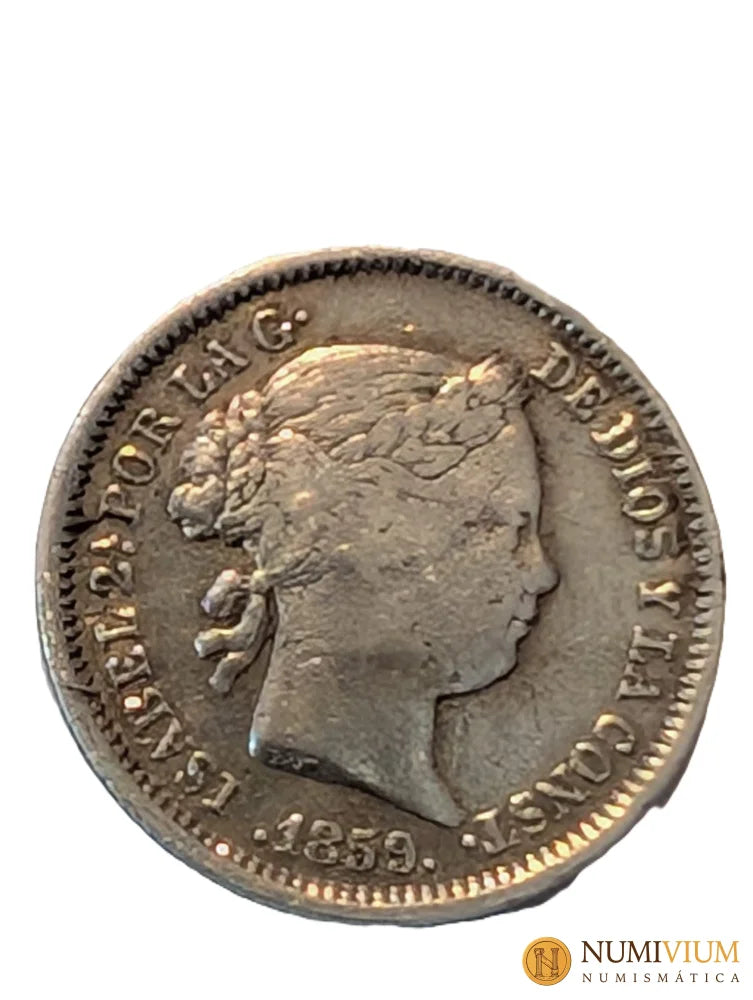 Isabel II. 1 Real. Madrid. 1859. MBC- 1 Real