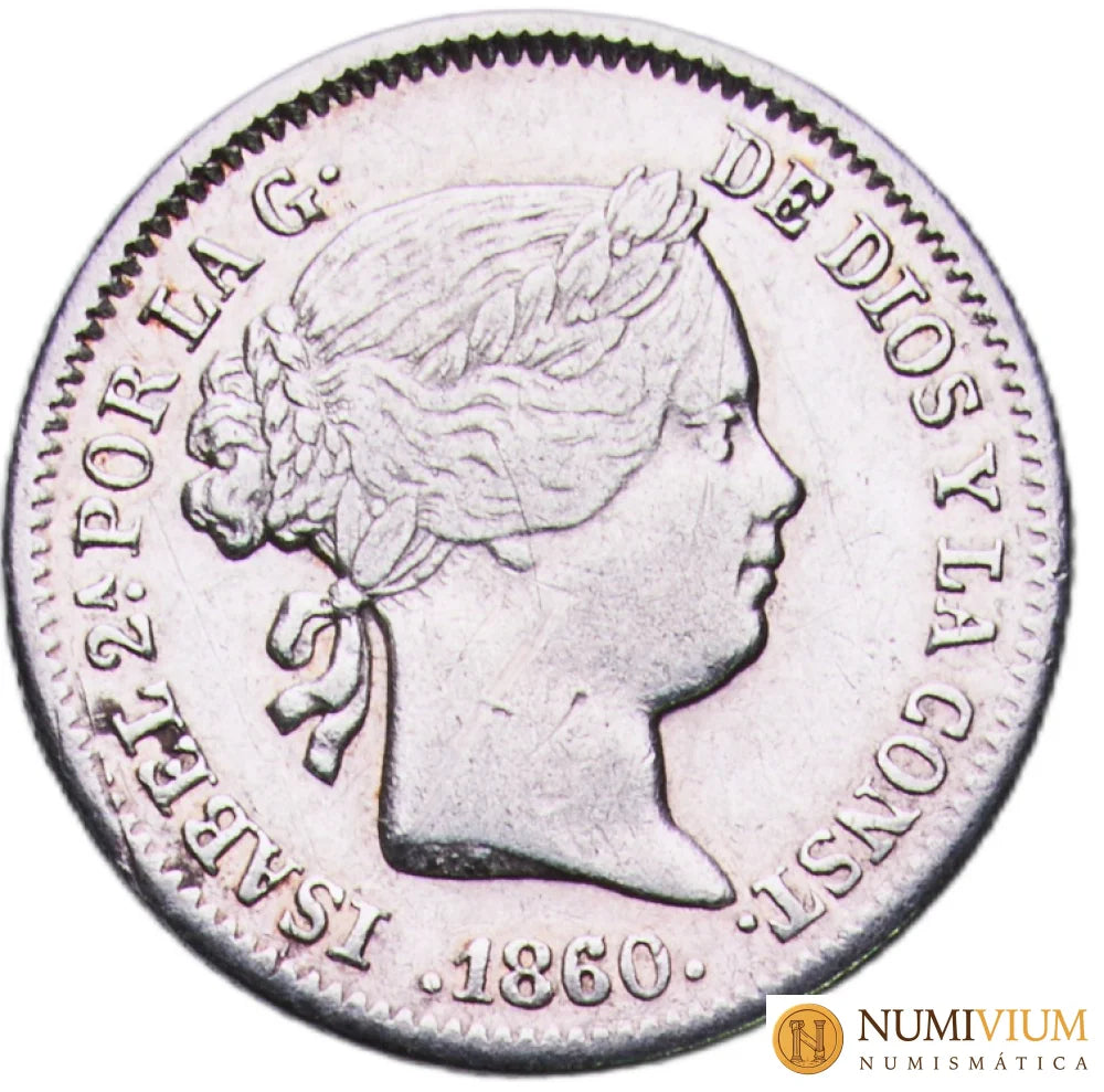 Isabel II. 1 Real. Madrid. 1860. EBC 1 Real