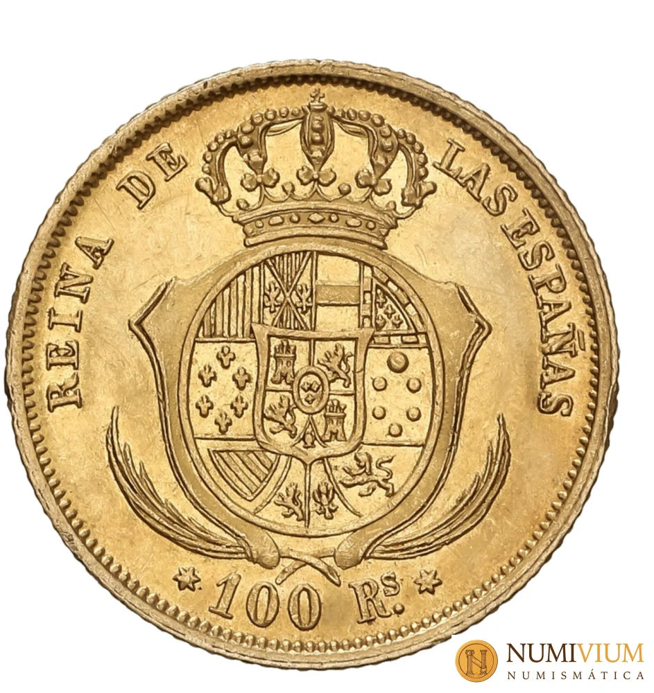 Isabel II. 100 Reales de oro. 1859. Madrid