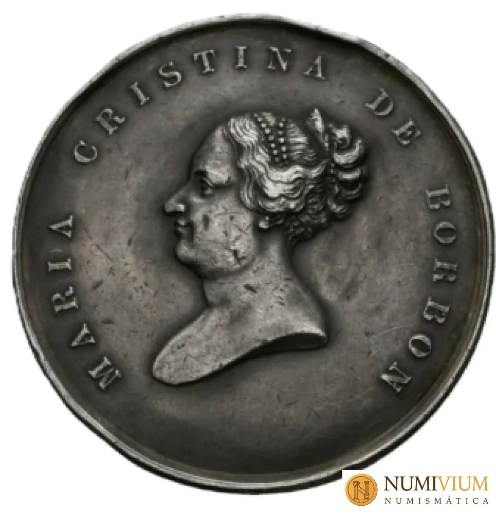 ISABEL II (1833-1868). Regreso de María Cristina de Borbón. 1844. Prueba. MBC+. Muy rara