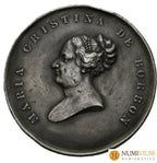 ISABEL II (1833-1868). Regreso de María Cristina de Borbón. 1844. Prueba. MBC+. Muy rara
