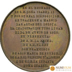 ISABEL II y D. Francisco de Asis. Medalla. 1858. Inauguración de la traída de aguas del Lozoya. Escasa