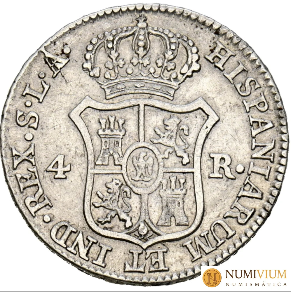 JOSÉ NAPOLEÓN (1808-1813). 4 Reales. 1812. Sevilla. LA. MBC. Escasa 4 Reales