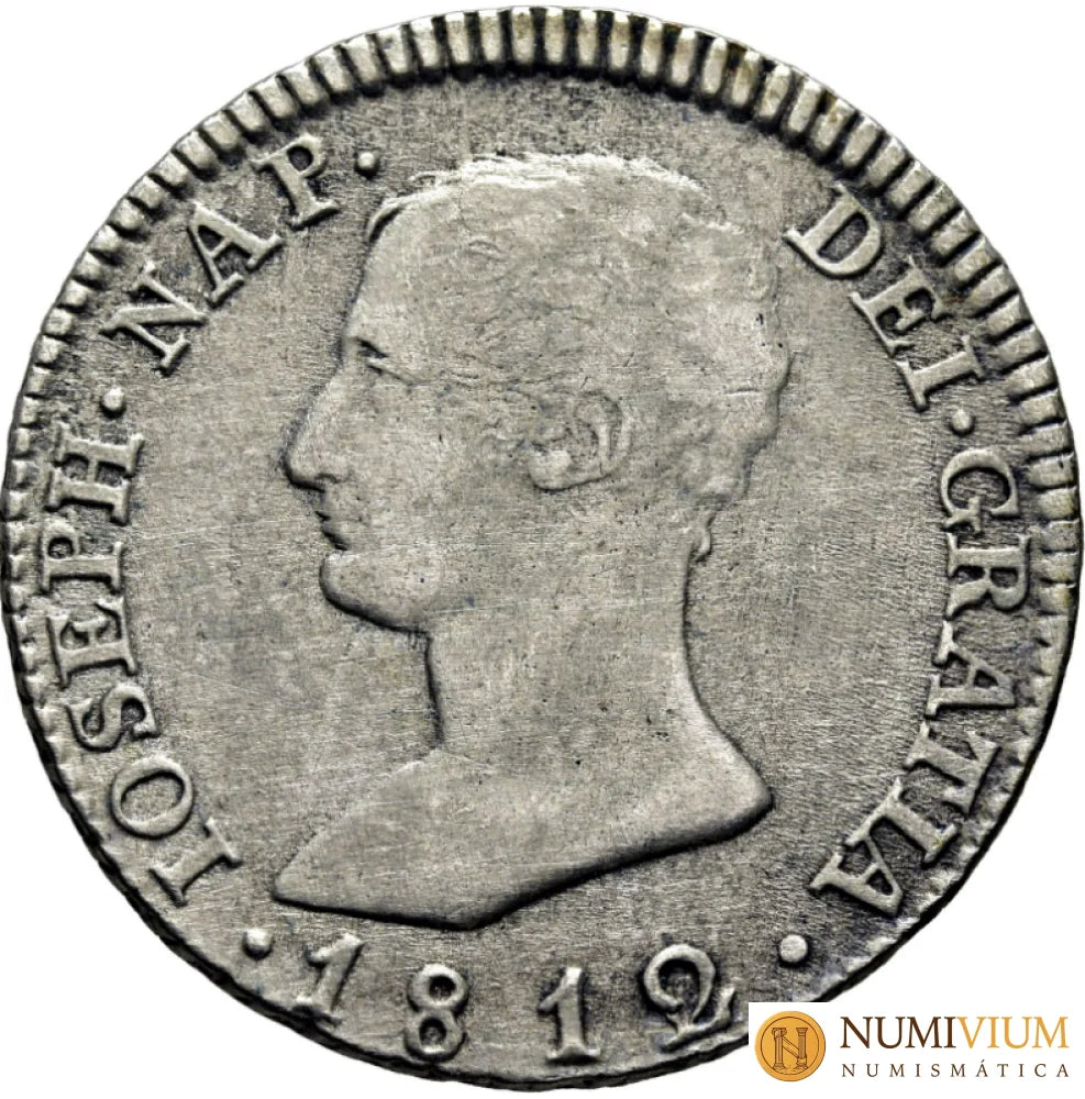 JOSÉ NAPOLEÓN. Sevilla. 4 reales. 1812. Escasa. Posible sobrefecha sobre 1 4 Reales