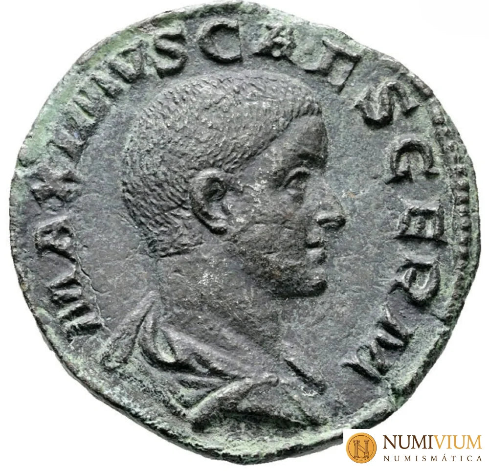 MAXIMUS (336-338). César hijo de Maximino Tracio. SESTERCIO Sestercio