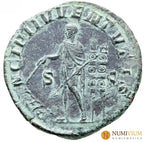 MAXIMUS (336-338). César hijo de Maximino Tracio. SESTERCIO Sestercio