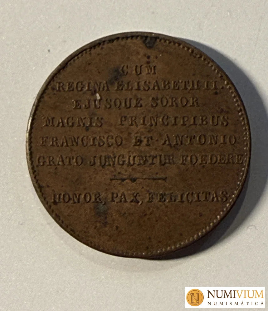 Medalla Bodas Reales Isabel II y su Hermana Luisa Fernanda. Barcelona 1846