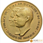 MEDALLA CARLISTA: Enlace Carlos Hugo de Borbón-Parma e Irene de los Países Bajos. Rara. MBC+ Medalla