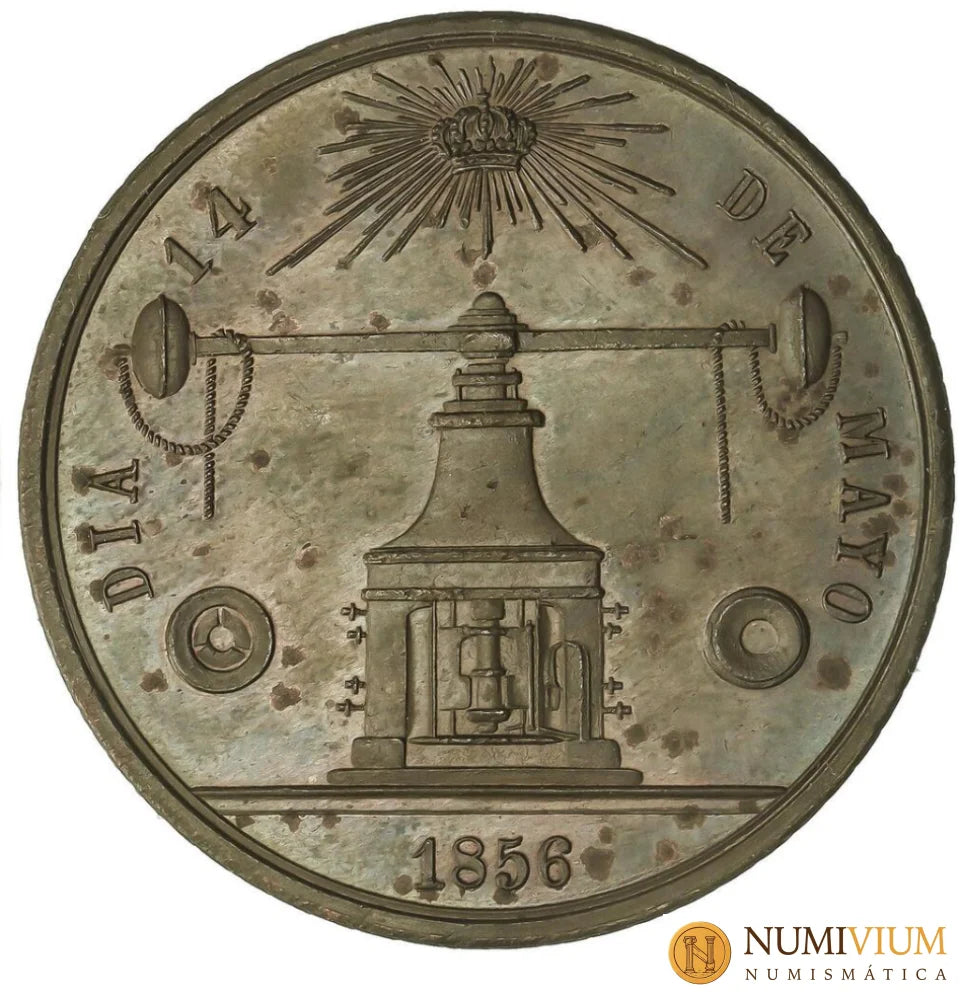 Medalla Visita de D. Fernando a la Casa de la Moneda. 1856. SEVILLA. EBC