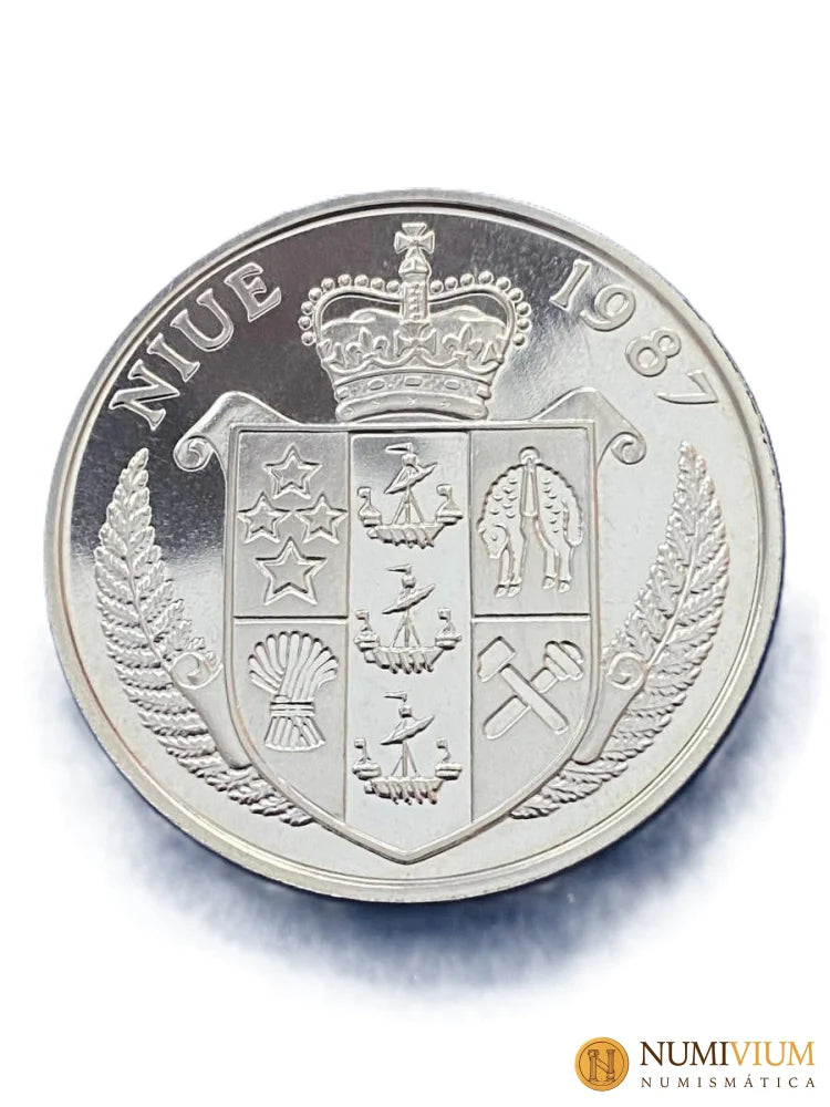 Nueva Zelanda 1987 50 dólares – Isabel II (Boris Becker) Plata Proof