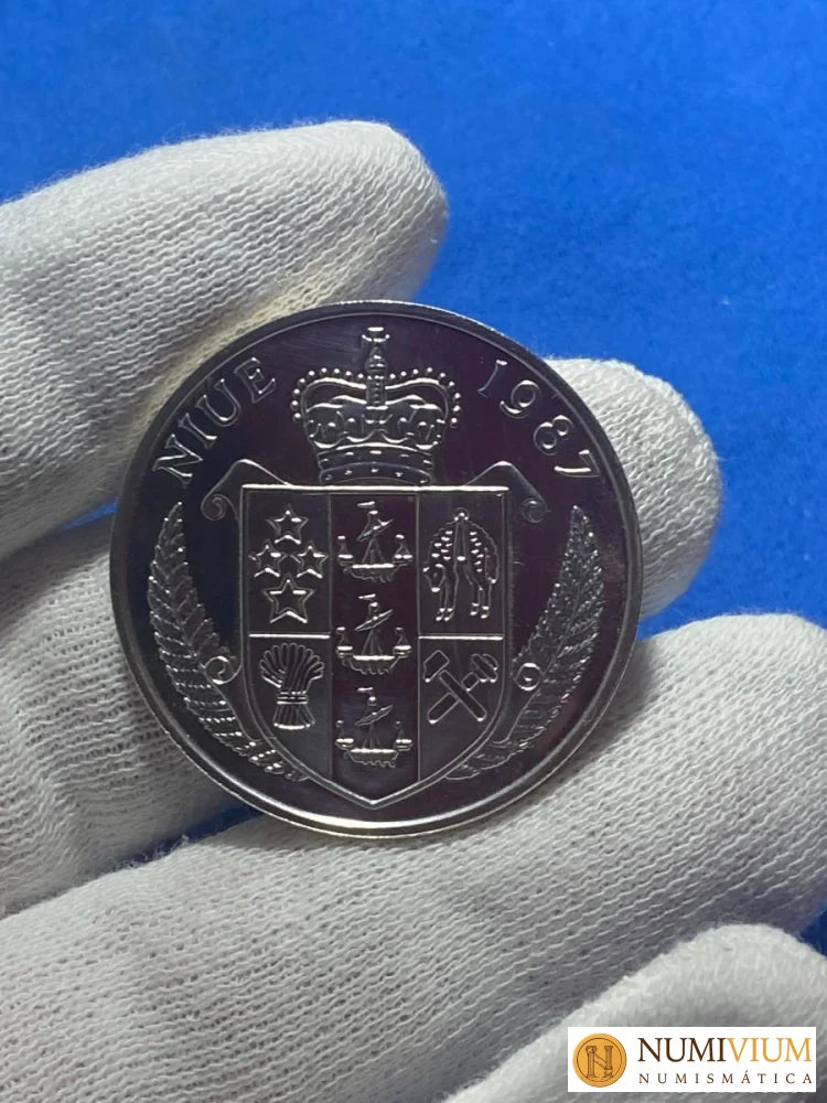 Nueva Zelanda 1987 50 dólares – Isabel II (Boris Becker) Plata Proof