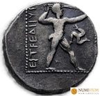 Panfilia. Aspendos hacia 380-325 a.C. Estátera. Plata. Estátera