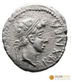 Reino de Mauritania · Juba II con Cleopatra Selene · Denario · 25 a.C.–24 d.C - Denario